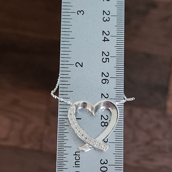 ROSS-SIMONS Sterling Silver 925 Heart DESIGNER SIGNED Pendant Singapore Chain 💎 - Picture 14 of 16